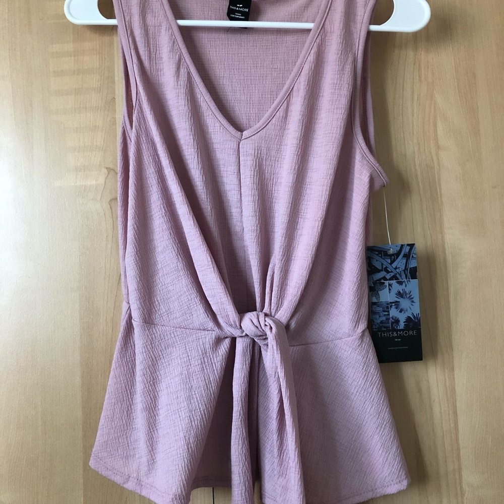 NWT pink tie top